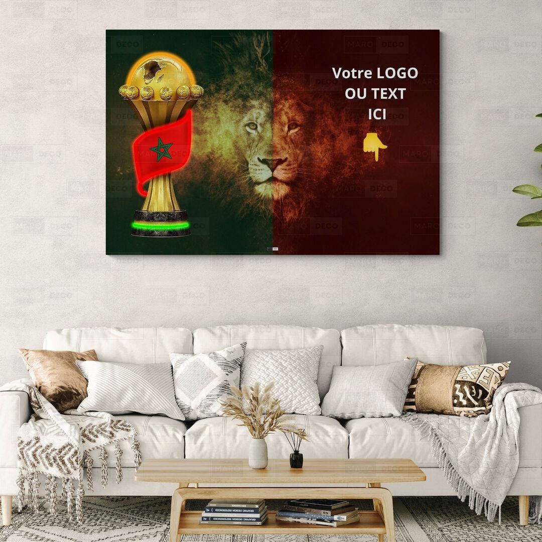 Tableau LED Foot – Lion du Maroc Split Édition