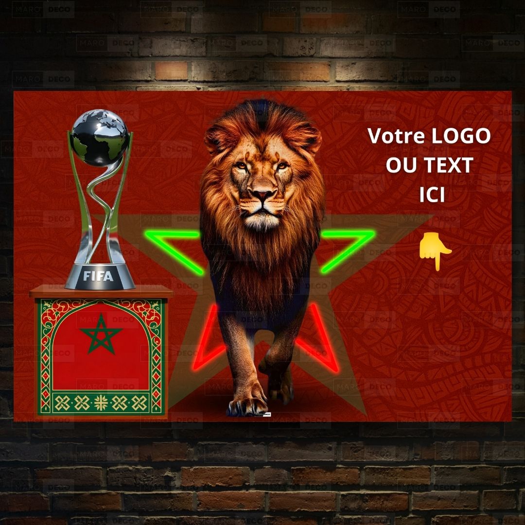 Tableau LED Foot – Lion Impérial Trophée FIFA