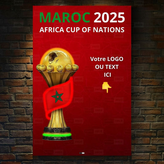 Tableau LED Foot – Maroc 2025 Édition Royale