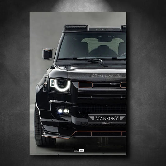 Tableau NÉON Land Rover Defender Black Edition - Marodeco